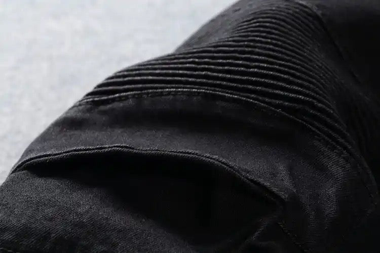 Dark Black Biker V23 Denim