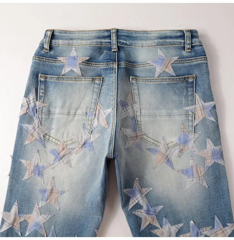 Multicolor Star Denim