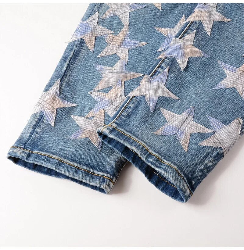 Multicolor Star Denim