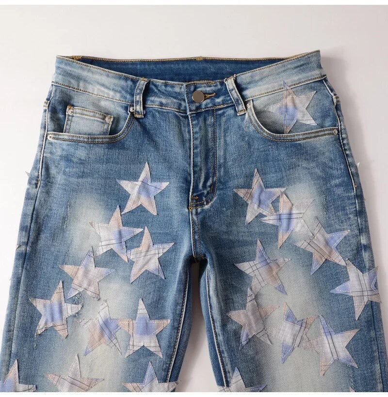 Multicolor Star Denim