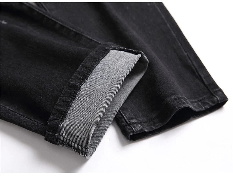 Gray &amp; Black Biker V5 Denim