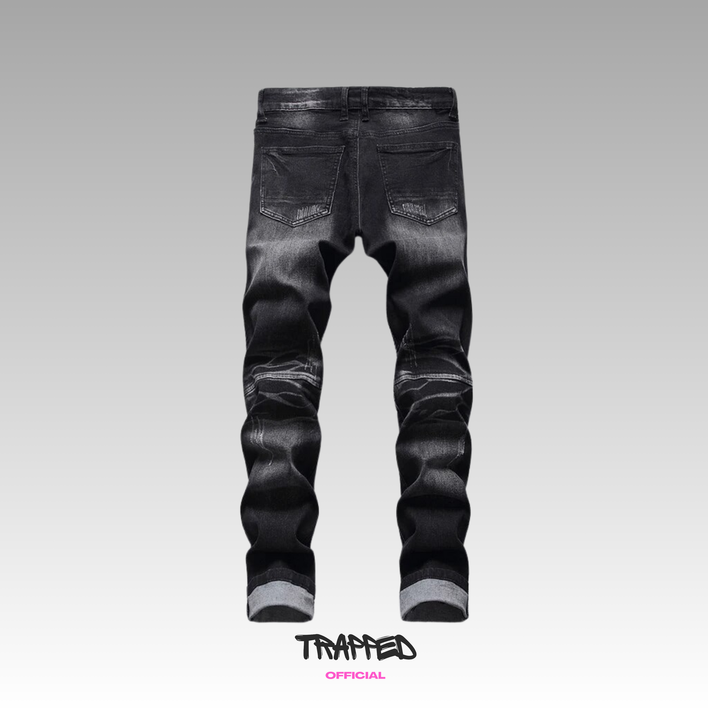 Gray &amp; Black Biker V5 Denim