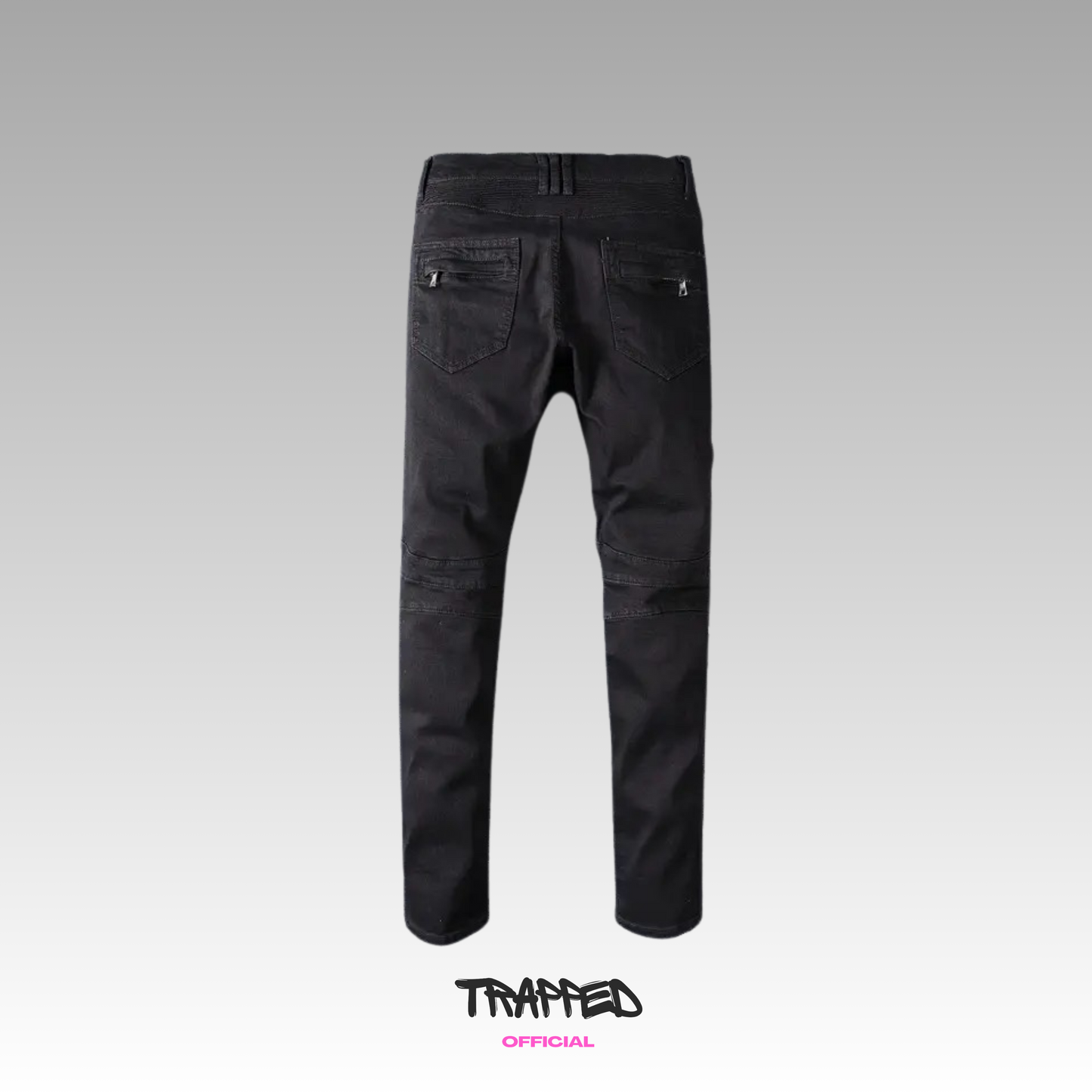 Dark Black Biker V23 Denim