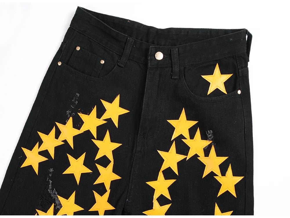 Orange Star Shorts Denim