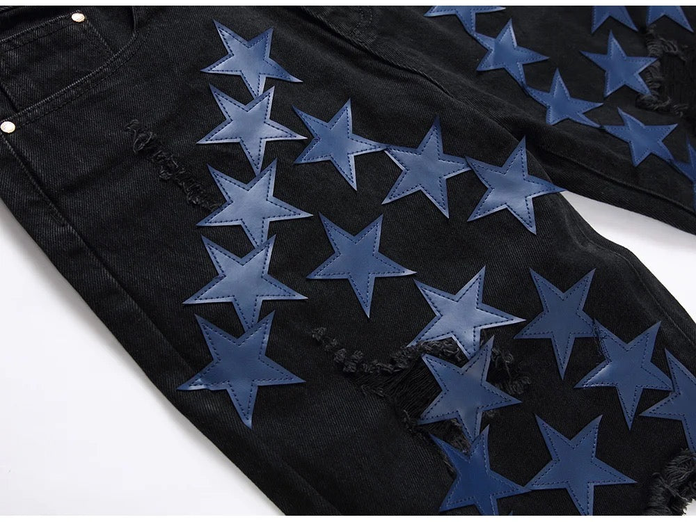 Blue Star Denim Shorts