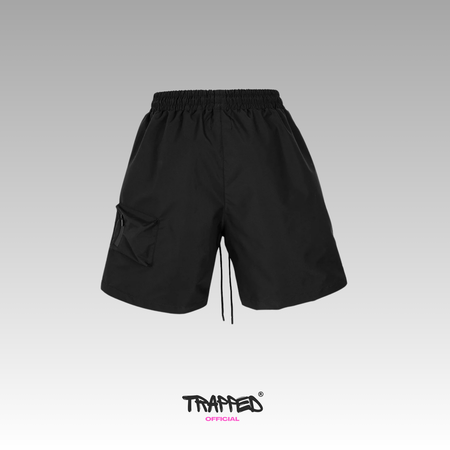 "Trapped" Task Shorts FullBlack