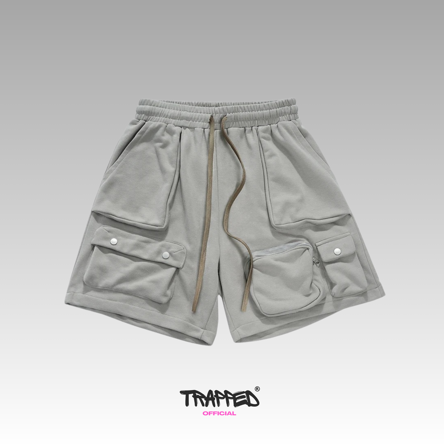 "Trapped Task Shorts Beige