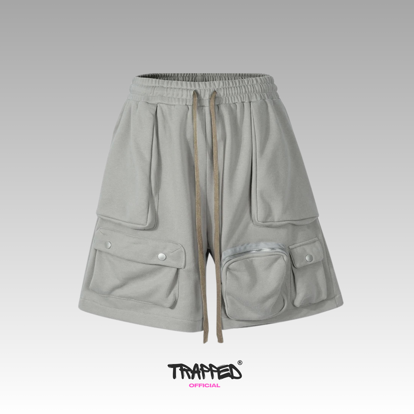 "Trapped Task Shorts Beige