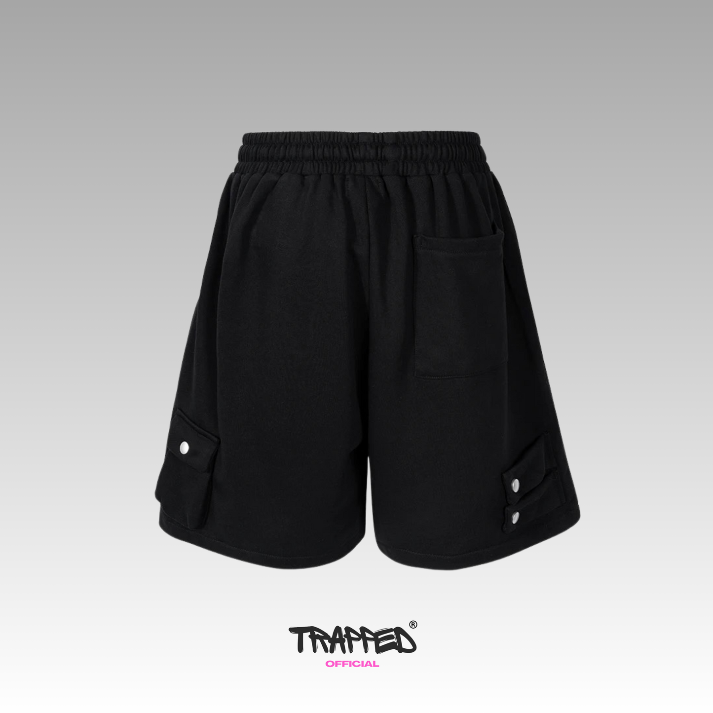 "Trapped" Task Shorts Black