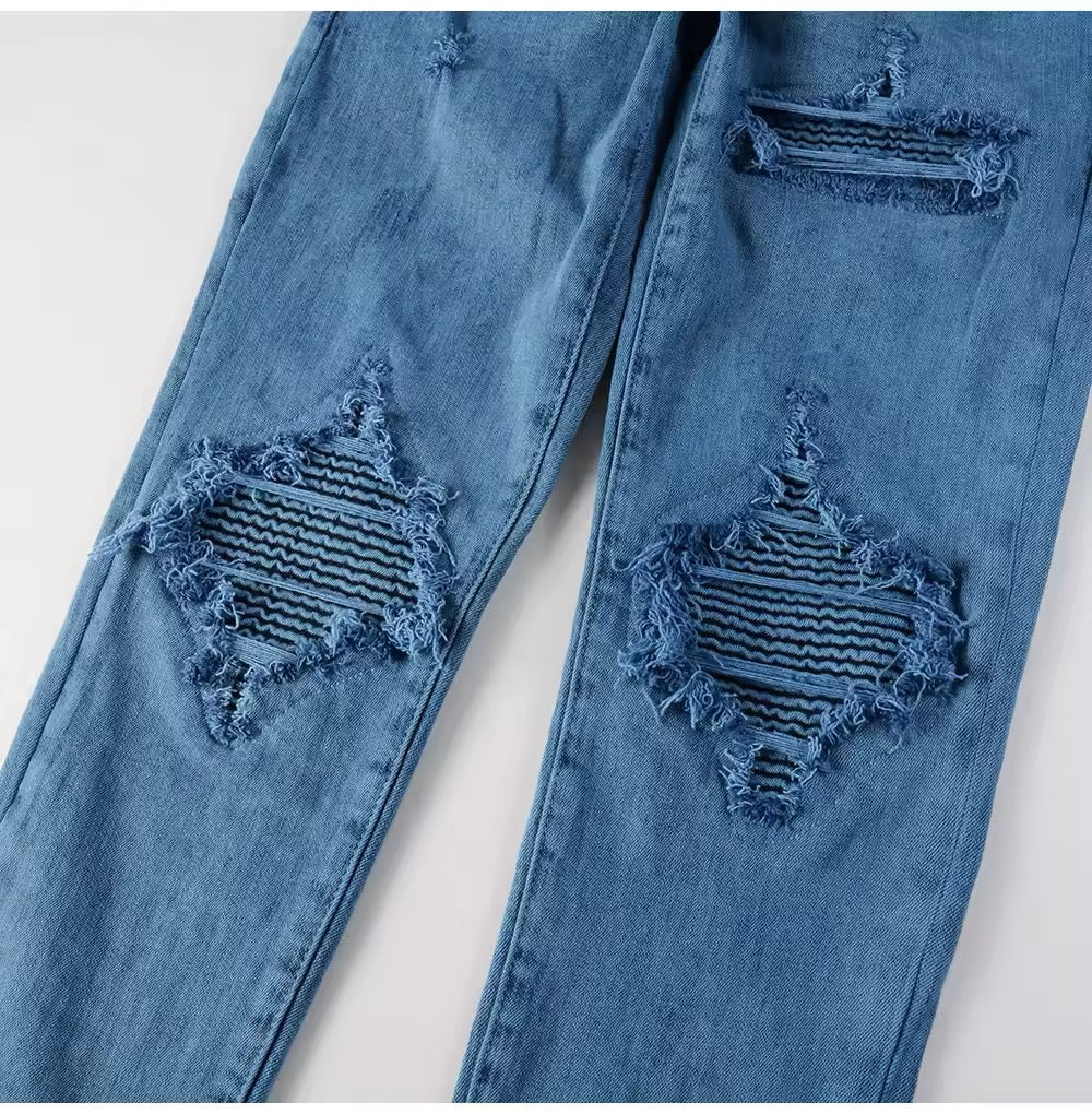 Classic Blue Ripped Denim