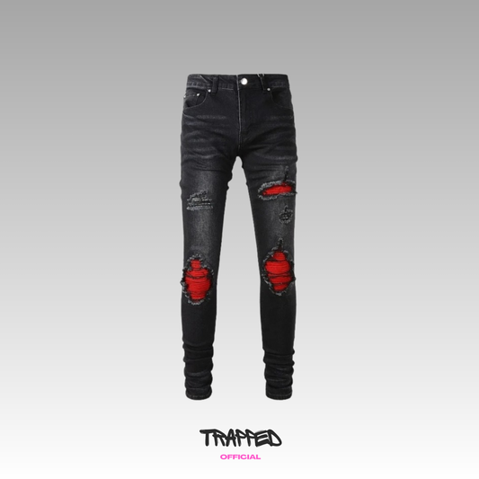 Red &amp; Black Denim 