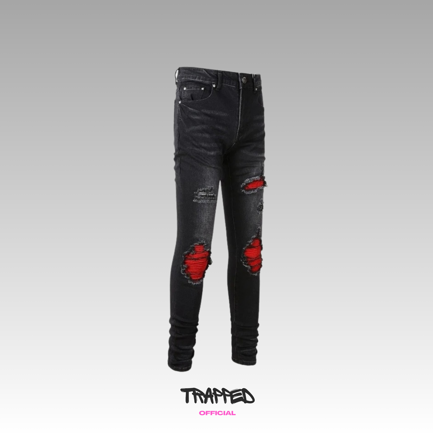 Red &amp; Black Denim 