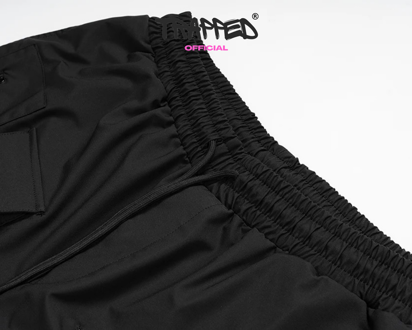 "Trapped" Task Shorts FullBlack