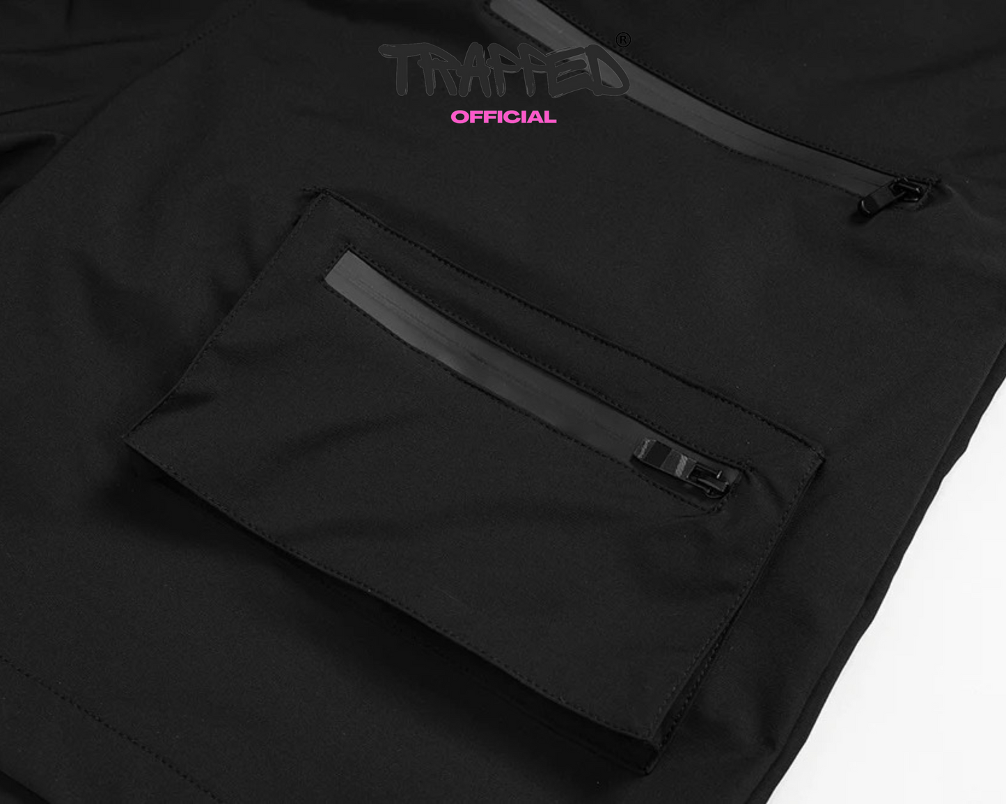 "Trapped" Task Shorts FullBlack