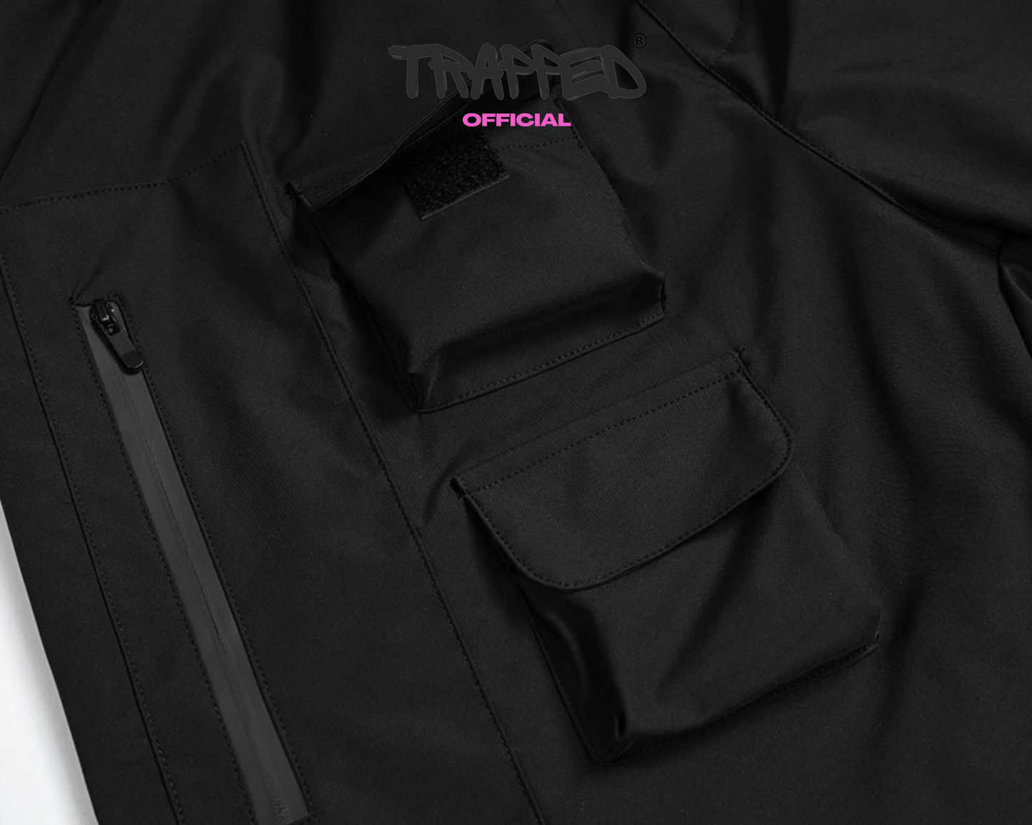 "Trapped" Task Shorts FullBlack