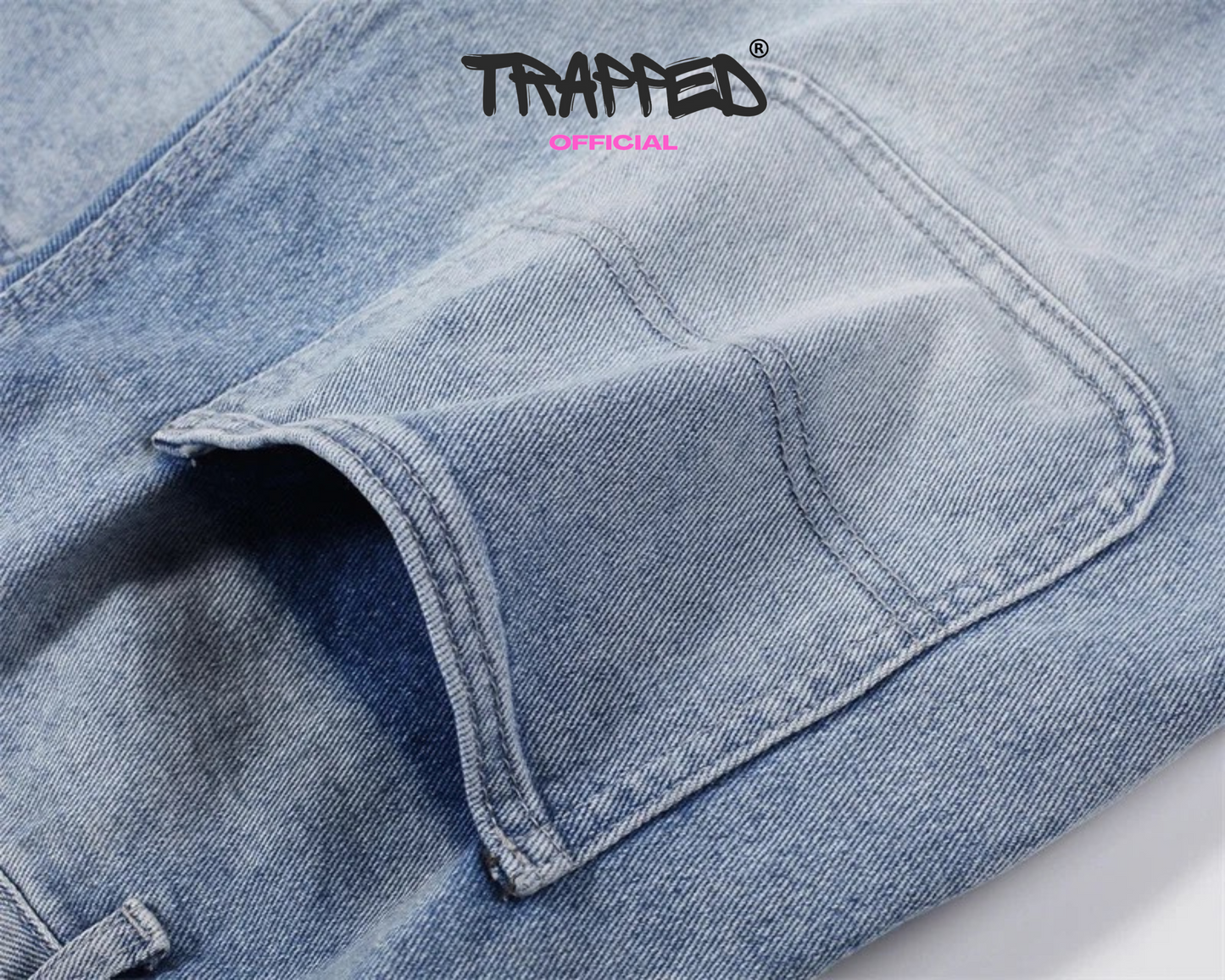 "Trapped" Classic Blue Denim Shorts