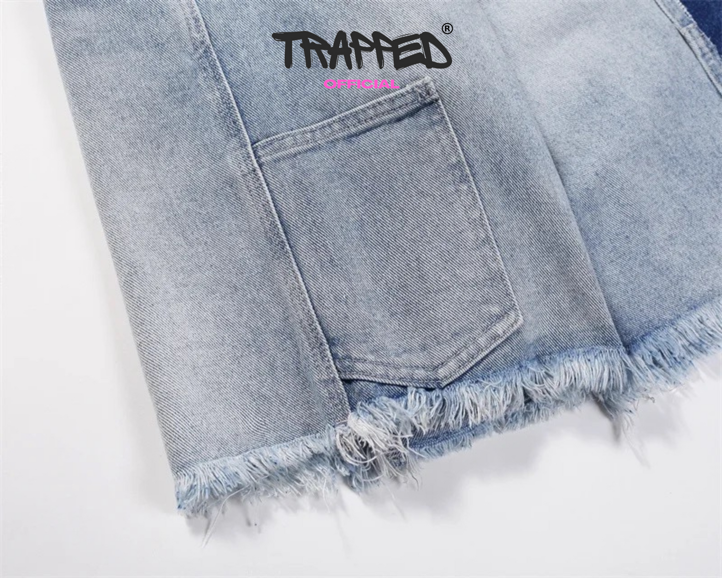 "Trapped" Classic Blue Denim Shorts