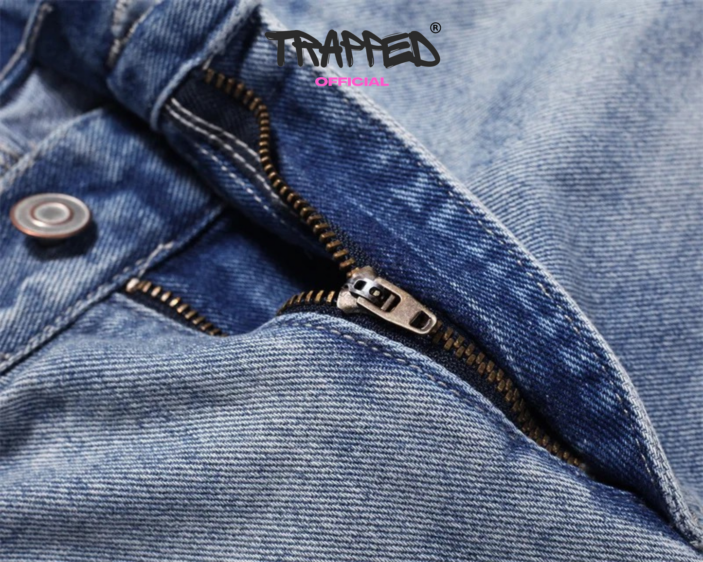 "Trapped" Classic Blue Denim Shorts