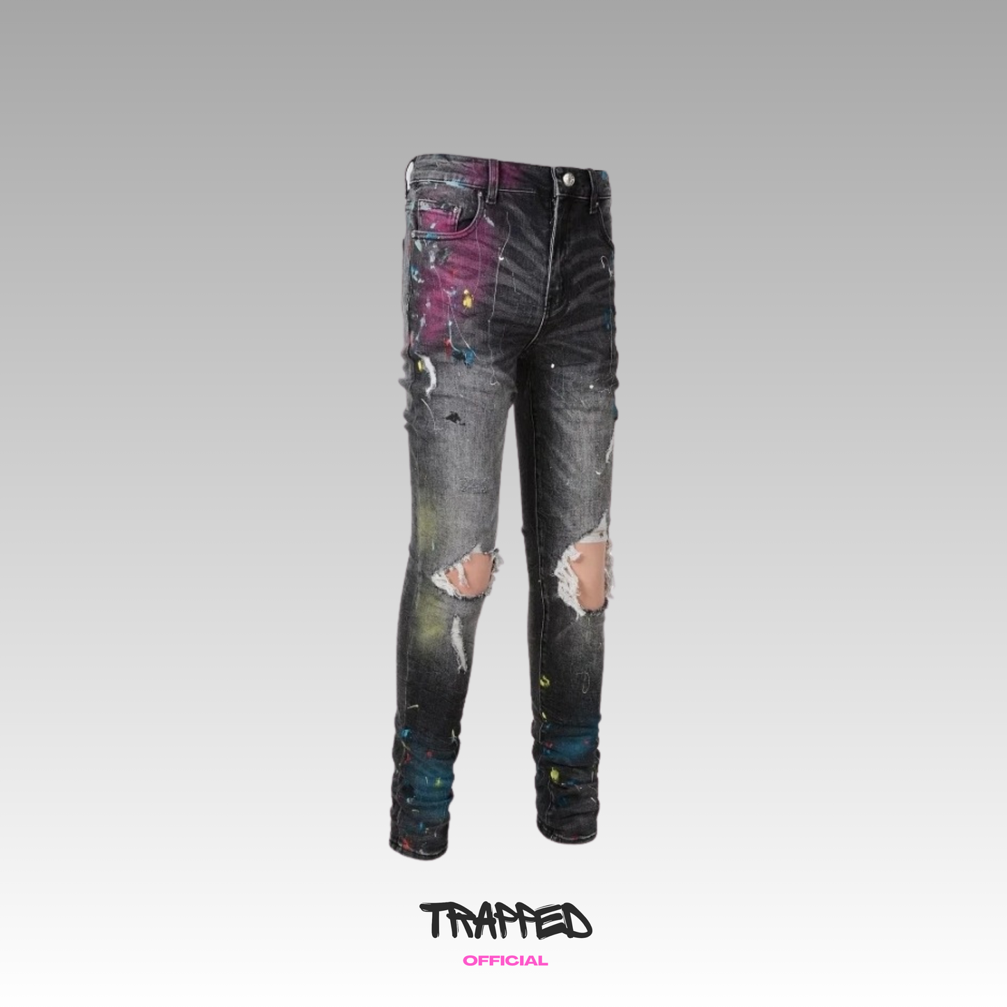 Purple Painted Denim