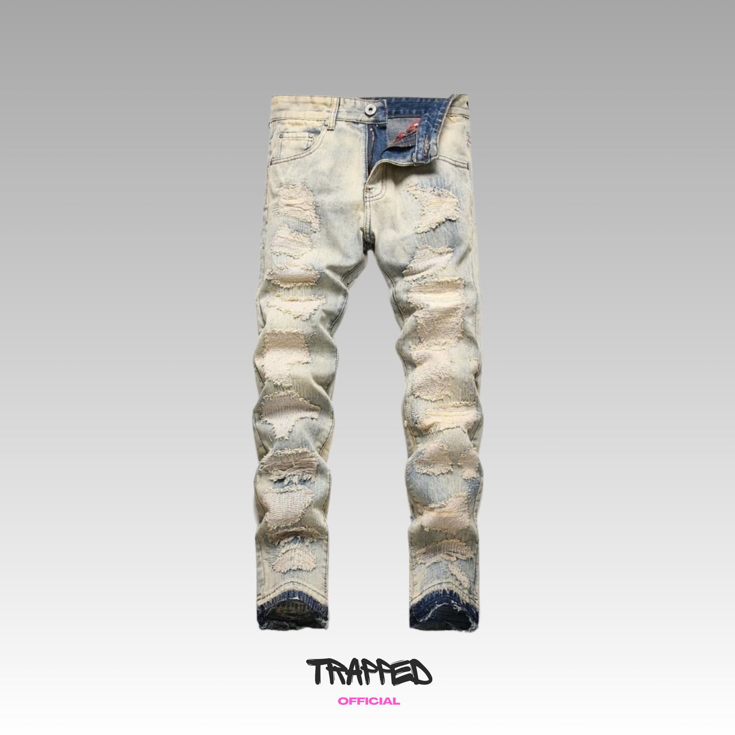 Distressed Yel Denim 