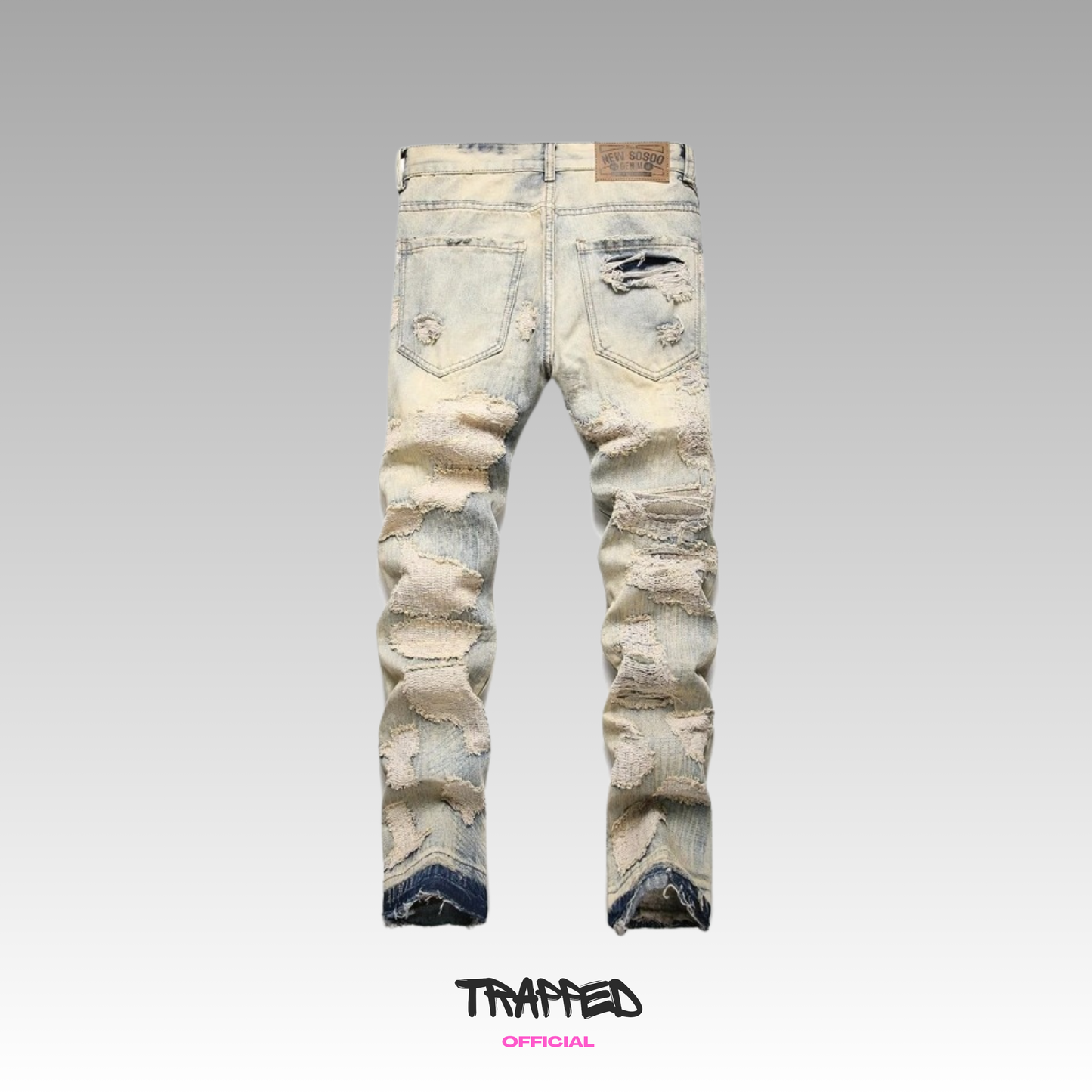 Distressed Yel Denim 