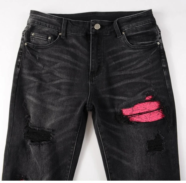 Dark Pink Denim