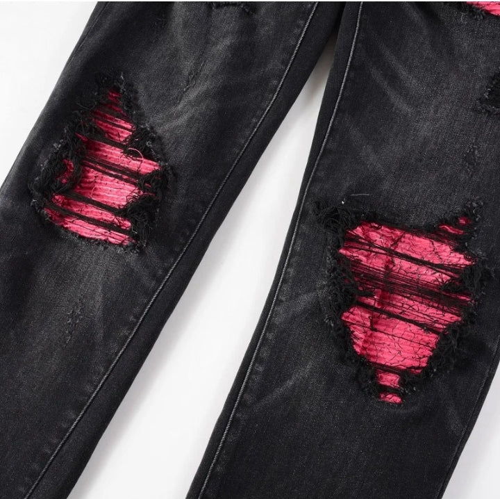 Dark Pink Denim