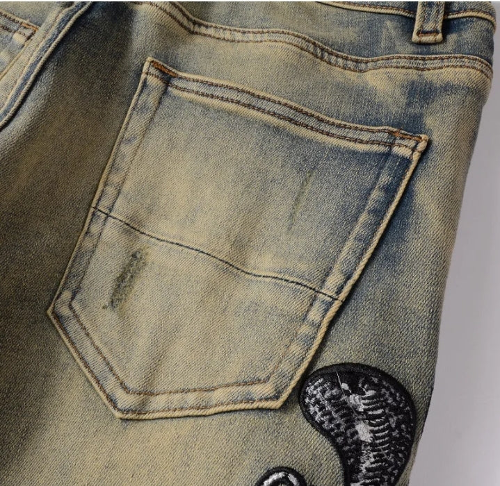 Gray Snake Denim 