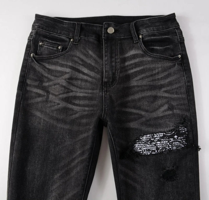 Full Black Bandana Denim 