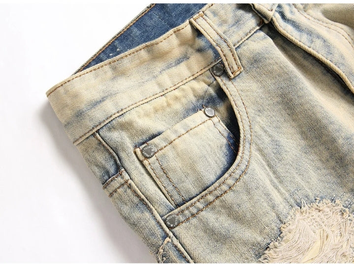 Distressed Yel Denim 