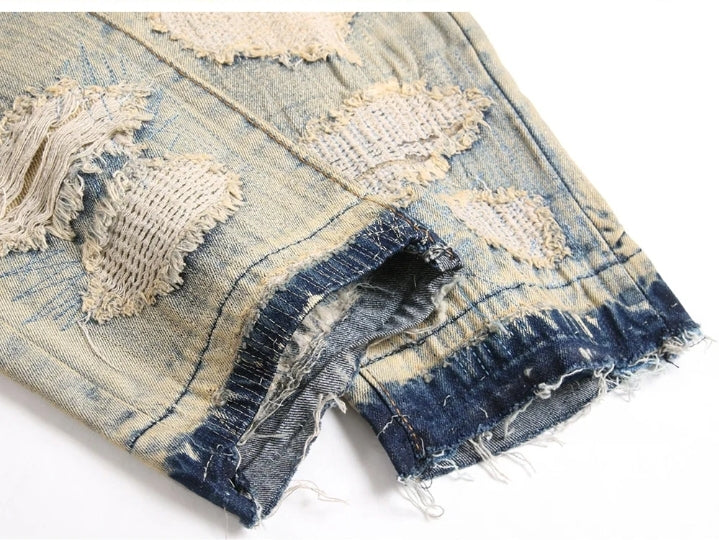 Distressed Yel Denim 