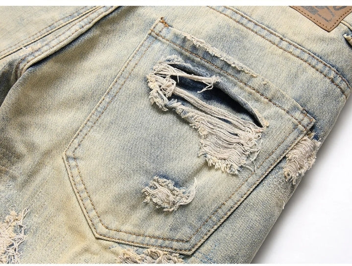 Distressed Yel Denim