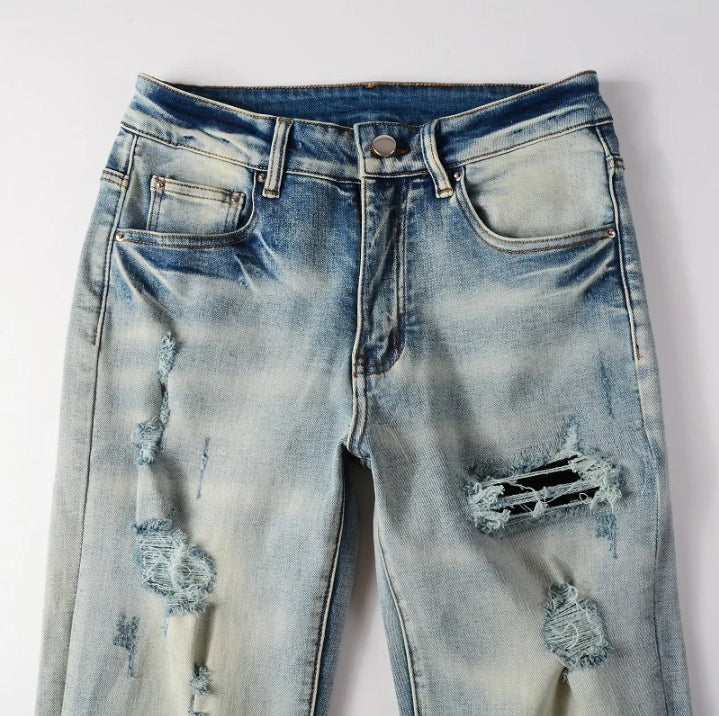 Blue Ripped Denim 