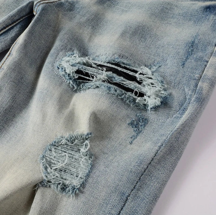 Blue Ripped Denim 