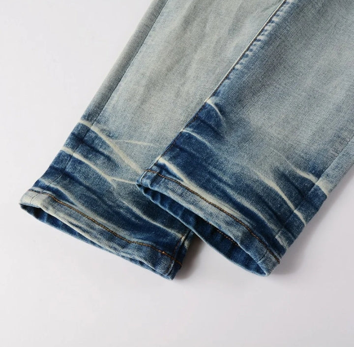 Blue Ripped Denim 